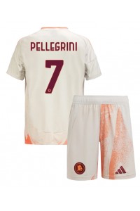 Fotbalové Dres AS Roma Lorenzo Pellegrini #7 Dětské Venkovní Oblečení 2024-25 Krátký Rukáv (+ trenýrky)